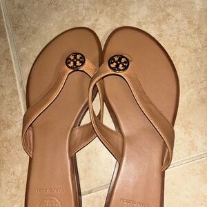 Tory Burch Thongs Benton Sandals Leather (Burnt Brown)